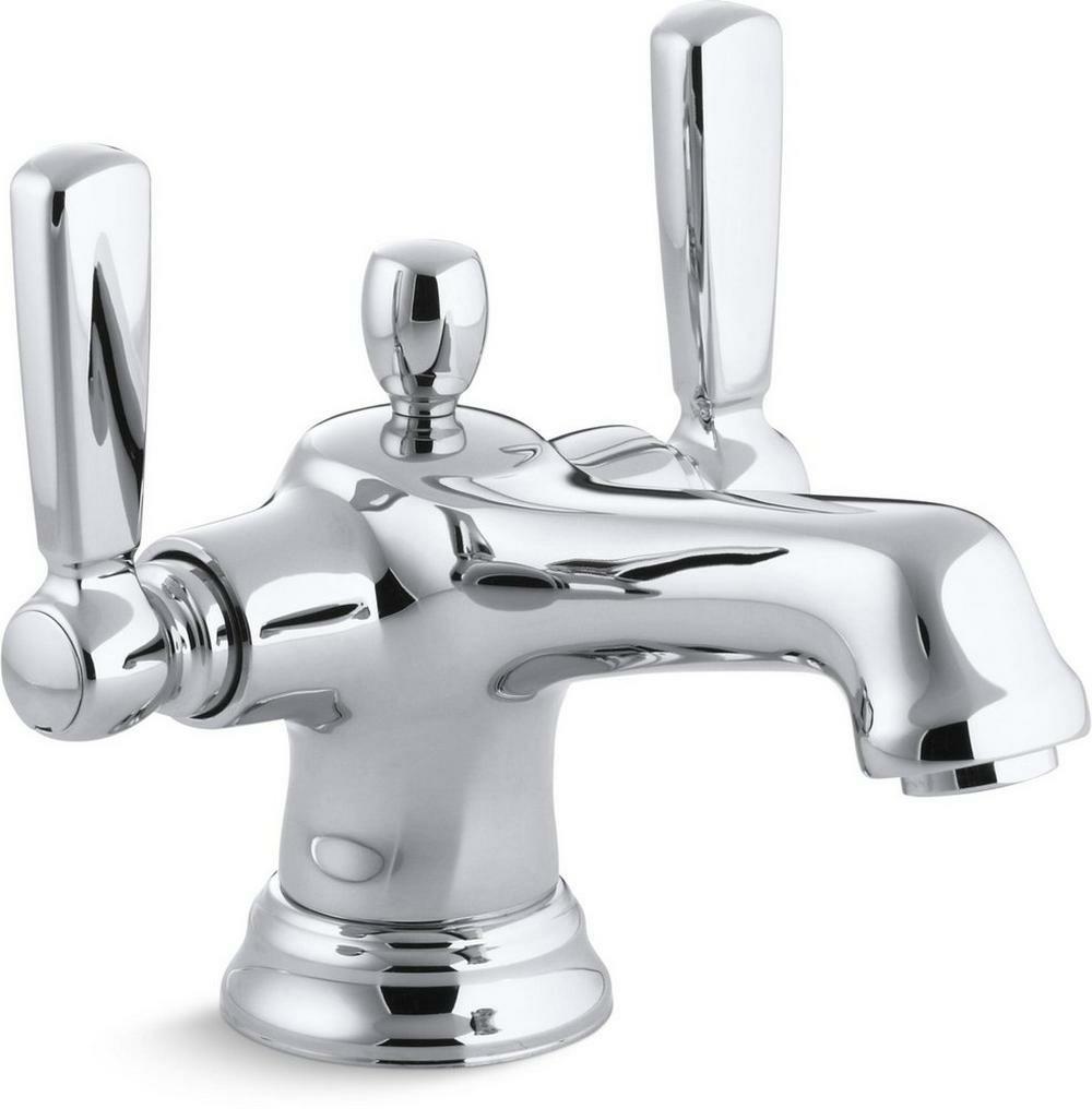 Two Handle Monoblock Bathroom Sink Faucet In Polished Chrome Bathroom Faucets Polished Chrome