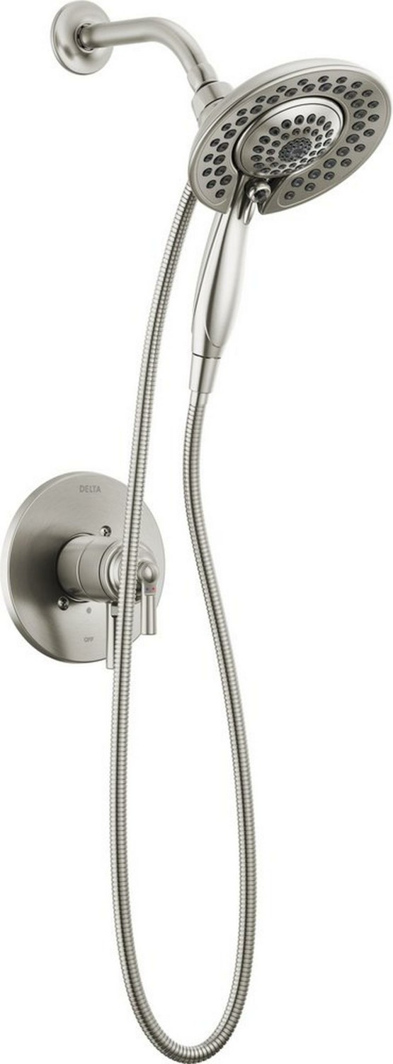 Two Handle Multi Function Shower Faucet In Brilliance® Stainless (Trim Only) Bathroom Faucets Brilliance Stainless