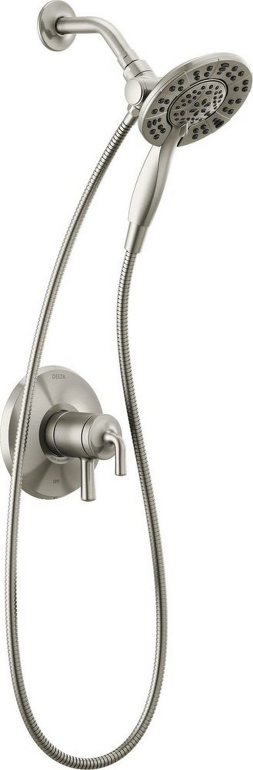 Two Handle Multi Function Shower Faucet In Brilliance® Stainless (Trim Only) Bathroom Faucets Brilliance Stainless