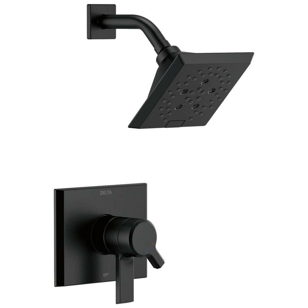 Two Handle Multi Function Shower Faucet In Matte Black (Trim Only) Bathroom Faucets Matte Black