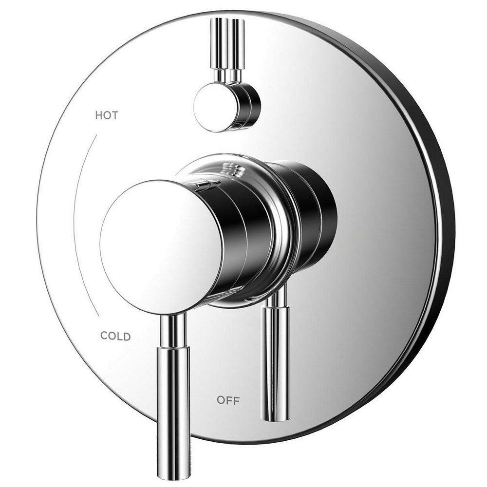 Two Handle Pressure Balancing Valve Trim In Polished Chrome Bathroom Faucets Polished Chrome