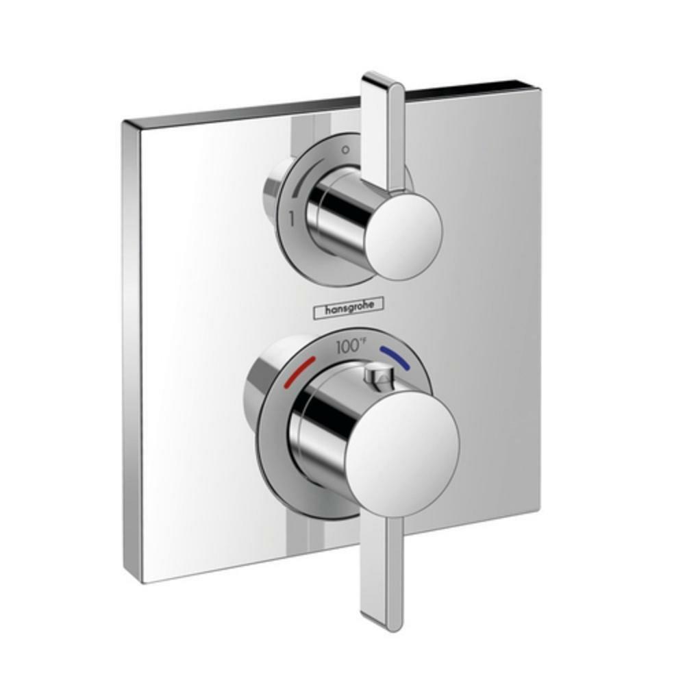 Two Handle Thermostatic Valve Trim In Polished Chrome Bathroom Faucets Polished Chrome