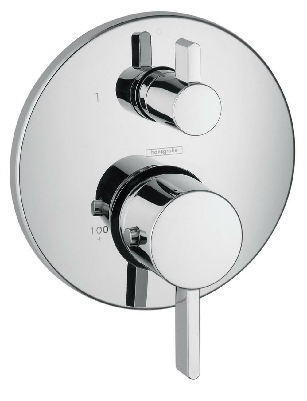 Two Handle Thermostatic Valve Trim In Polished Chrome Bathroom Faucets Polished Chrome