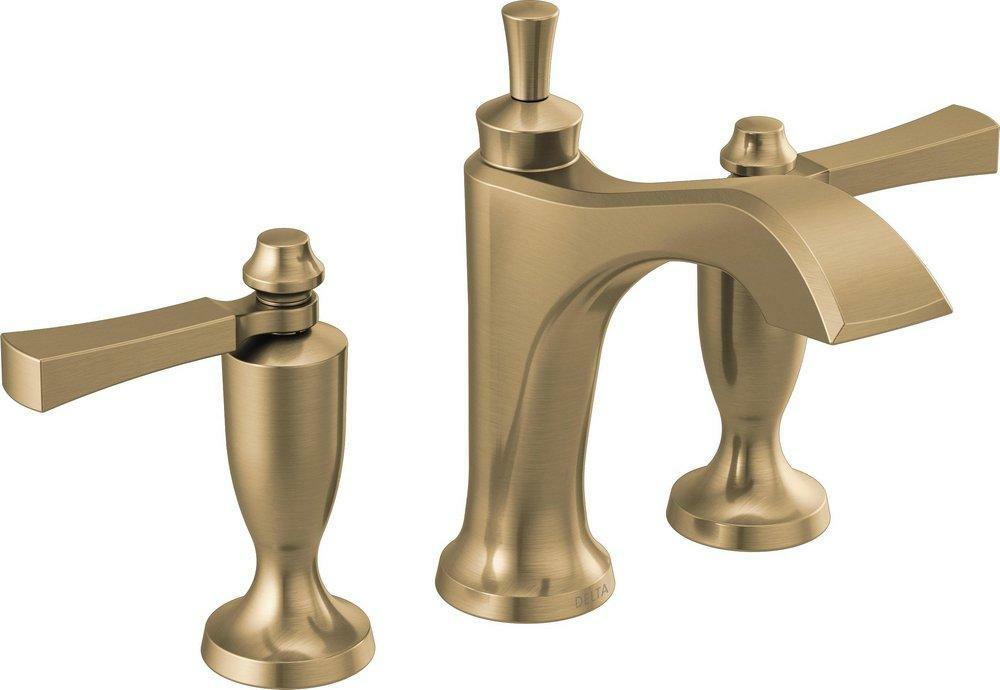 Two Handle Widespread Bathroom Sink Faucet In Brilliance® Champagne Bronze Bathroom Faucets Brilliance Champagne Bronze