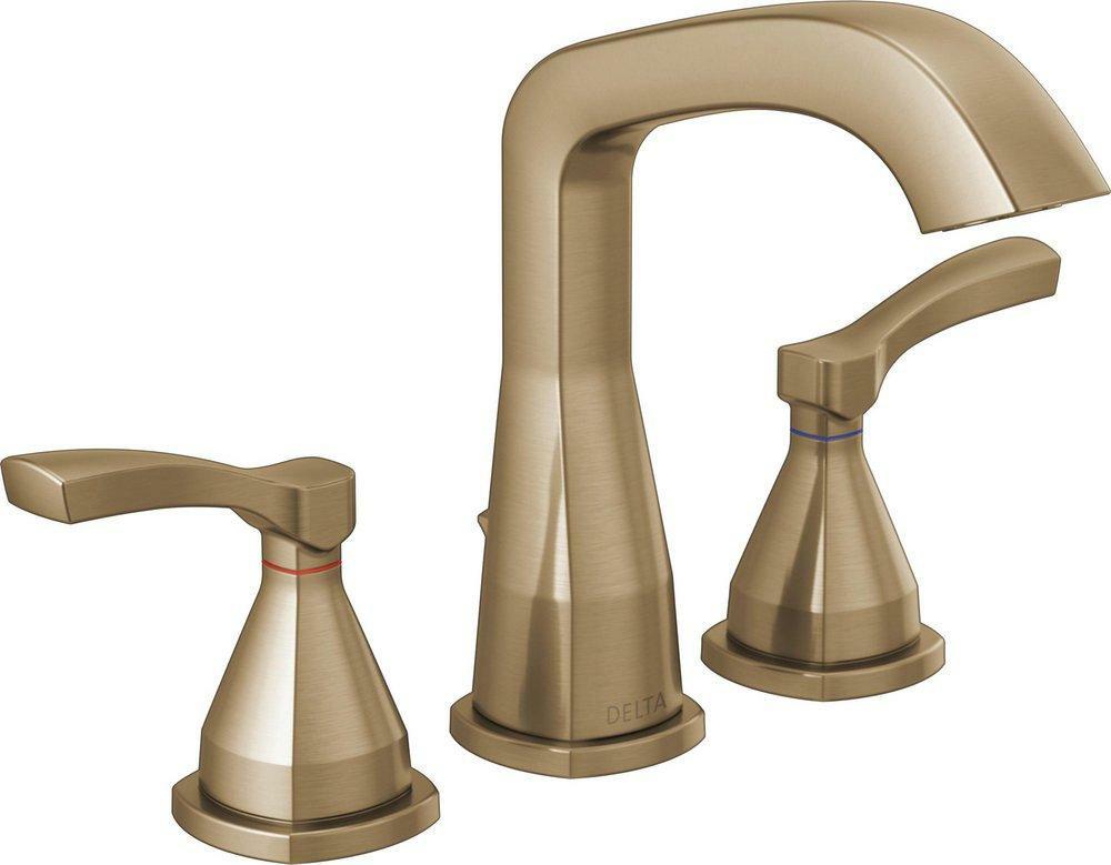 Two Handle Widespread Bathroom Sink Faucet In Brilliance® Champagne Bronze Bathroom Faucets Brilliance Champagne Bronze