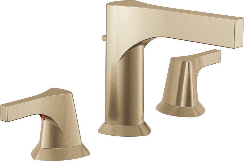 Two Handle Widespread Bathroom Sink Faucet In Brilliance® Champagne Bronze Bathroom Faucets Brilliance Champagne Bronze