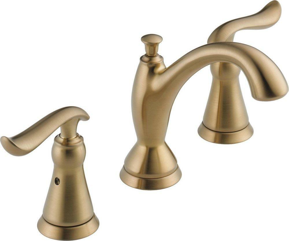 Two Handle Widespread Bathroom Sink Faucet In Brilliance® Champagne Bronze Bathroom Faucets Brilliance Champagne Bronze