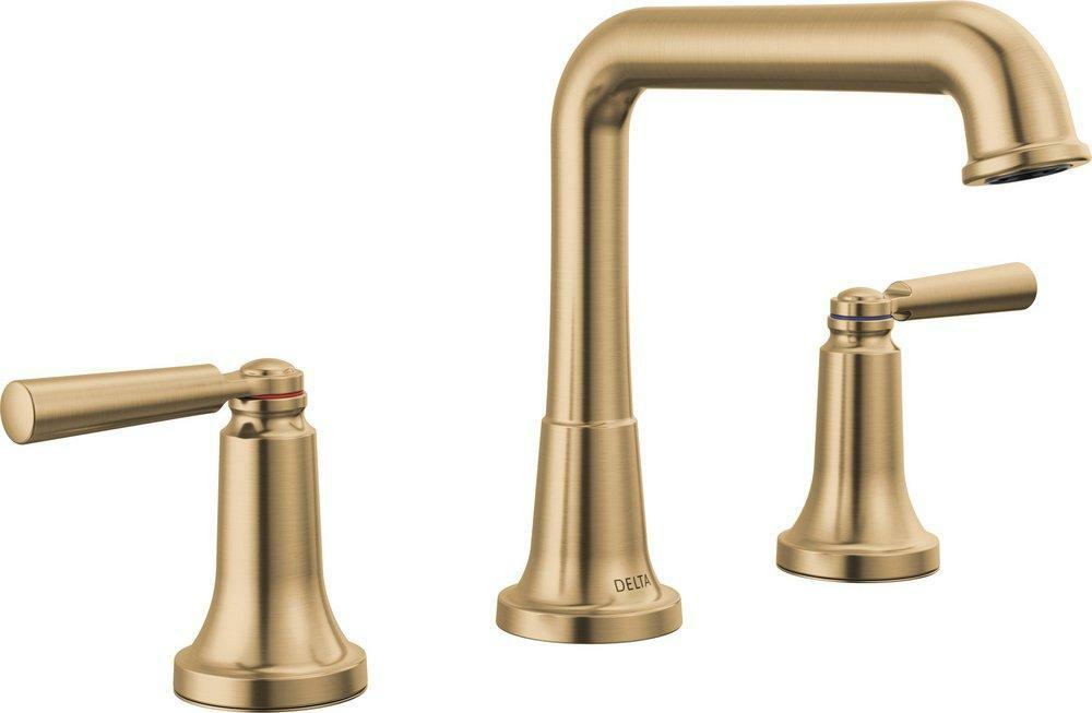 Two Handle Widespread Bathroom Sink Faucet In Brilliance® Champagne Bronze Bathroom Faucets Brilliance Champagne Bronze