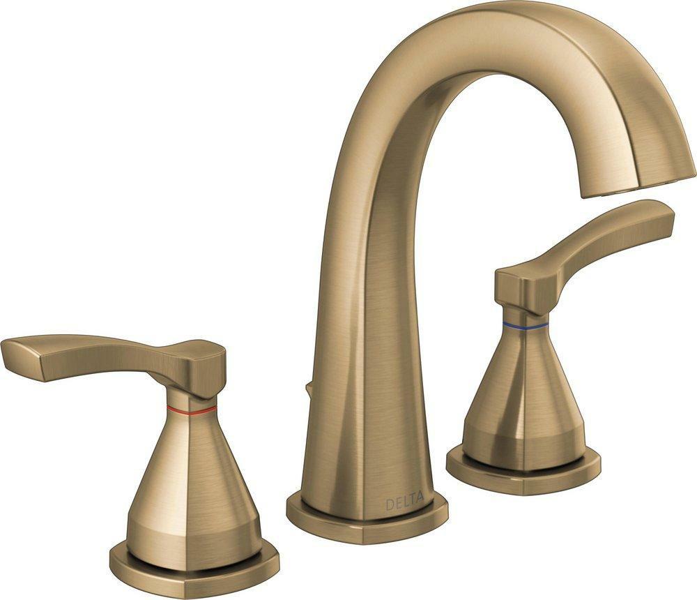 Two Handle Widespread Bathroom Sink Faucet In Brilliance® Champagne Bronze Bathroom Faucets Brilliance Champagne Bronze