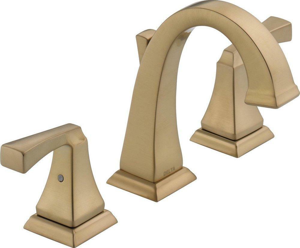 Two Handle Widespread Bathroom Sink Faucet In Brilliance® Champagne Bronze Bathroom Faucets Brilliance Champagne Bronze