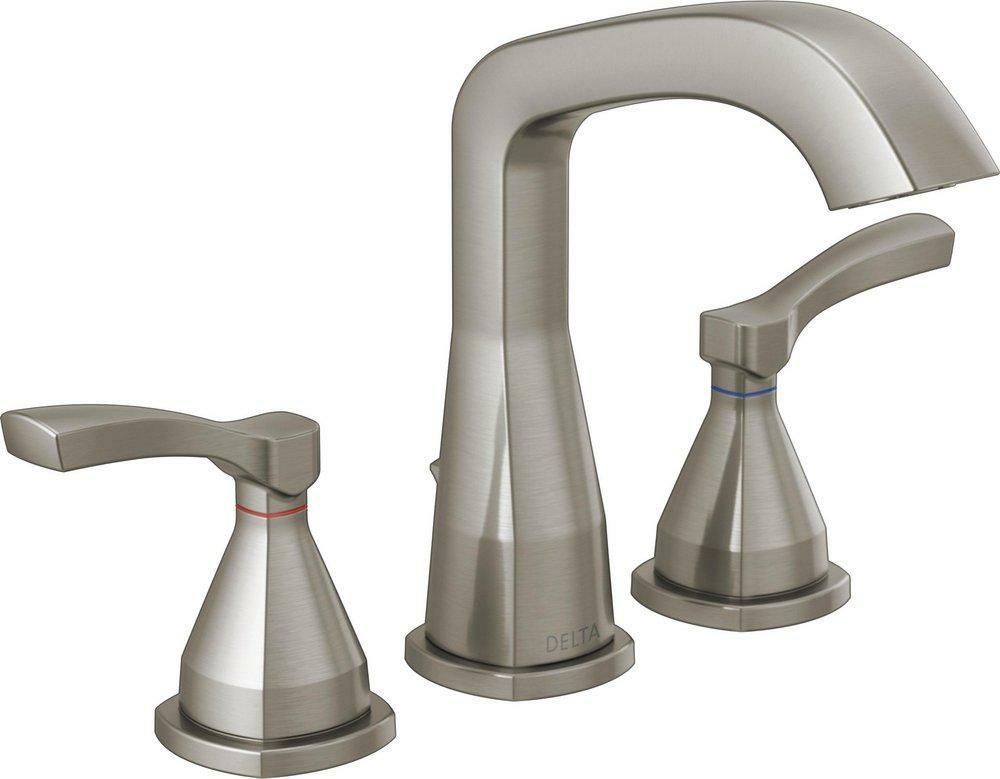 Two Handle Widespread Bathroom Sink Faucet In Brilliance® Stainless Bathroom Faucets Brilliance Stainless