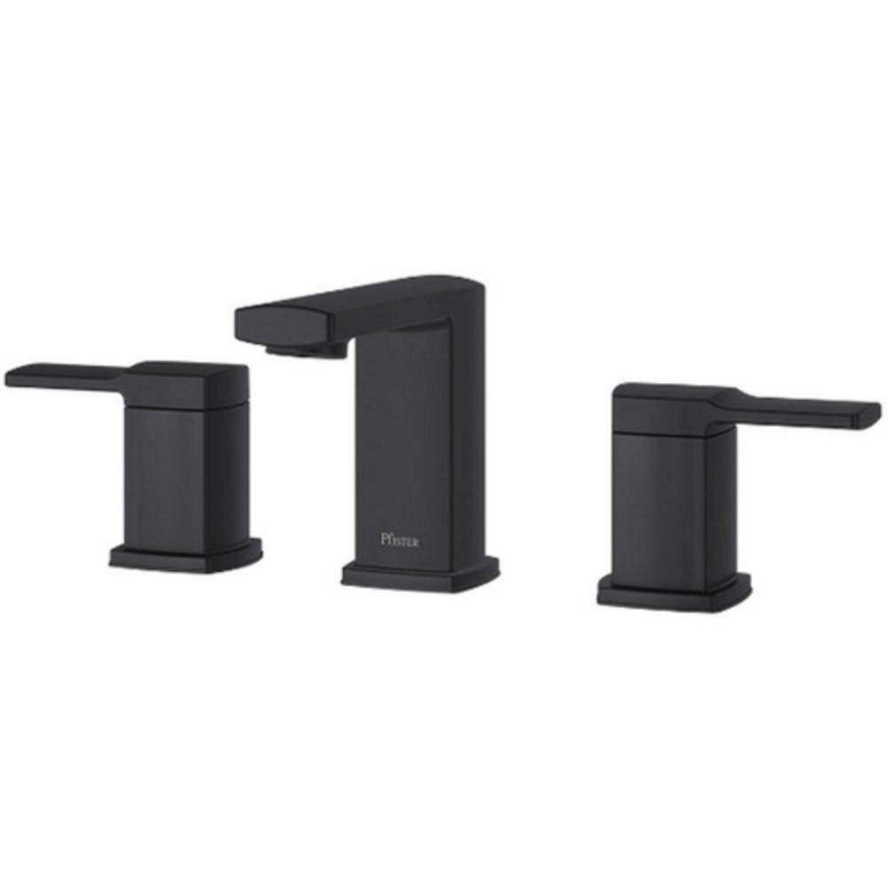 Two Handle Widespread Bathroom Sink Faucet In Matte Black Bathroom Faucets Matte Black