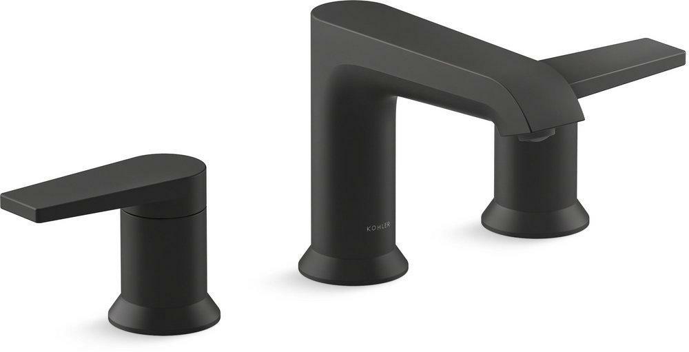 Two Handle Widespread Bathroom Sink Faucet In Matte Black Bathroom Faucets Matte Black