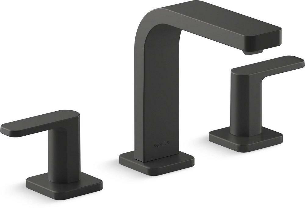 Two Handle Widespread Bathroom Sink Faucet In Matte Black Bathroom Faucets Matte Black