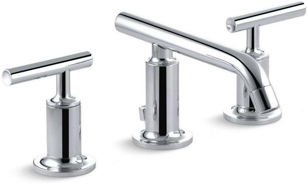 Two Handle Widespread Bathroom Sink Faucet In Polished Chrome Bathroom Faucets Polished Chrome