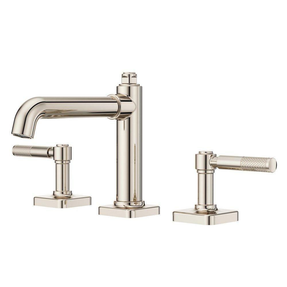 Two Handle Widespread Bathroom Sink Faucet In Polished Nickel Bathroom Faucets Polished Nickel