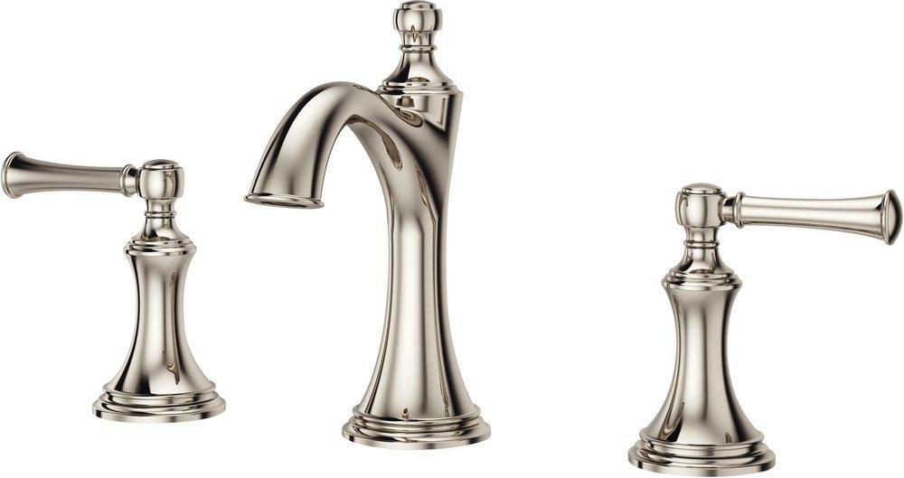 Two Handle Widespread Bathroom Sink Faucet In Polished Nickel Bathroom Faucets Polished Nickel