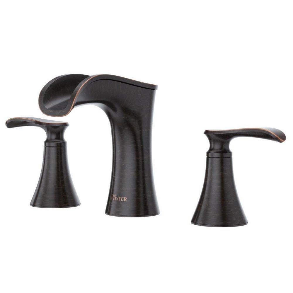 Two Handle Widespread Bathroom Sink Faucet In Tuscan Bronze Bathroom Faucets Tuscan Bronze