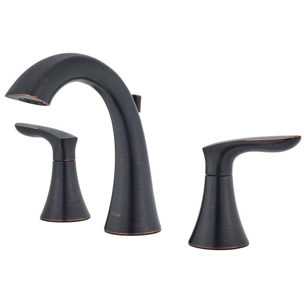 Two Handle Widespread Bathroom Sink Faucet In Tuscan Bronze Bathroom Faucets Tuscan Bronze