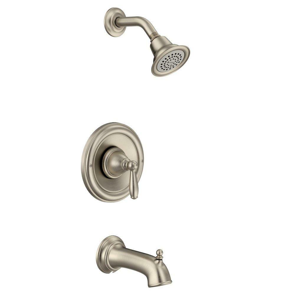 One Handle Single Function Bathtub & Shower Faucet In Brushed Nickel (Trim Only) Bathroom Faucets Brushed Nickel