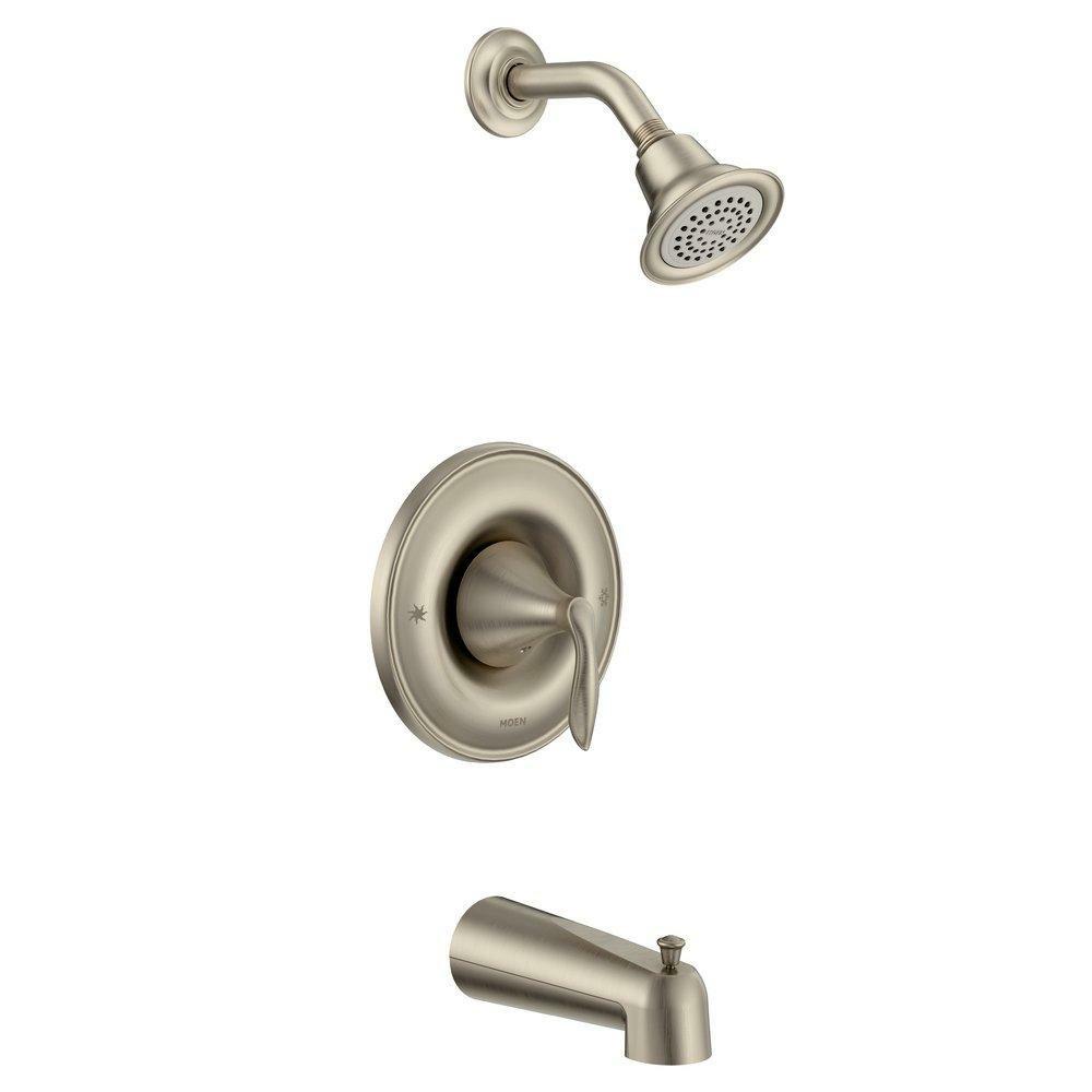 One Handle Single Function Bathtub & Shower Faucet In Brushed Nickel (Trim Only) Bathroom Faucets Brushed Nickel