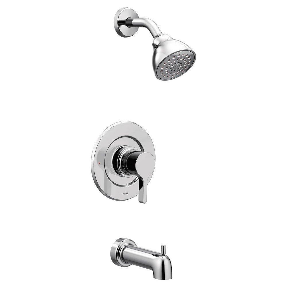 One Handle Single Function Bathtub & Shower Faucet In Polished Chrome (Trim Only) Bathroom Faucets Polished Chrome