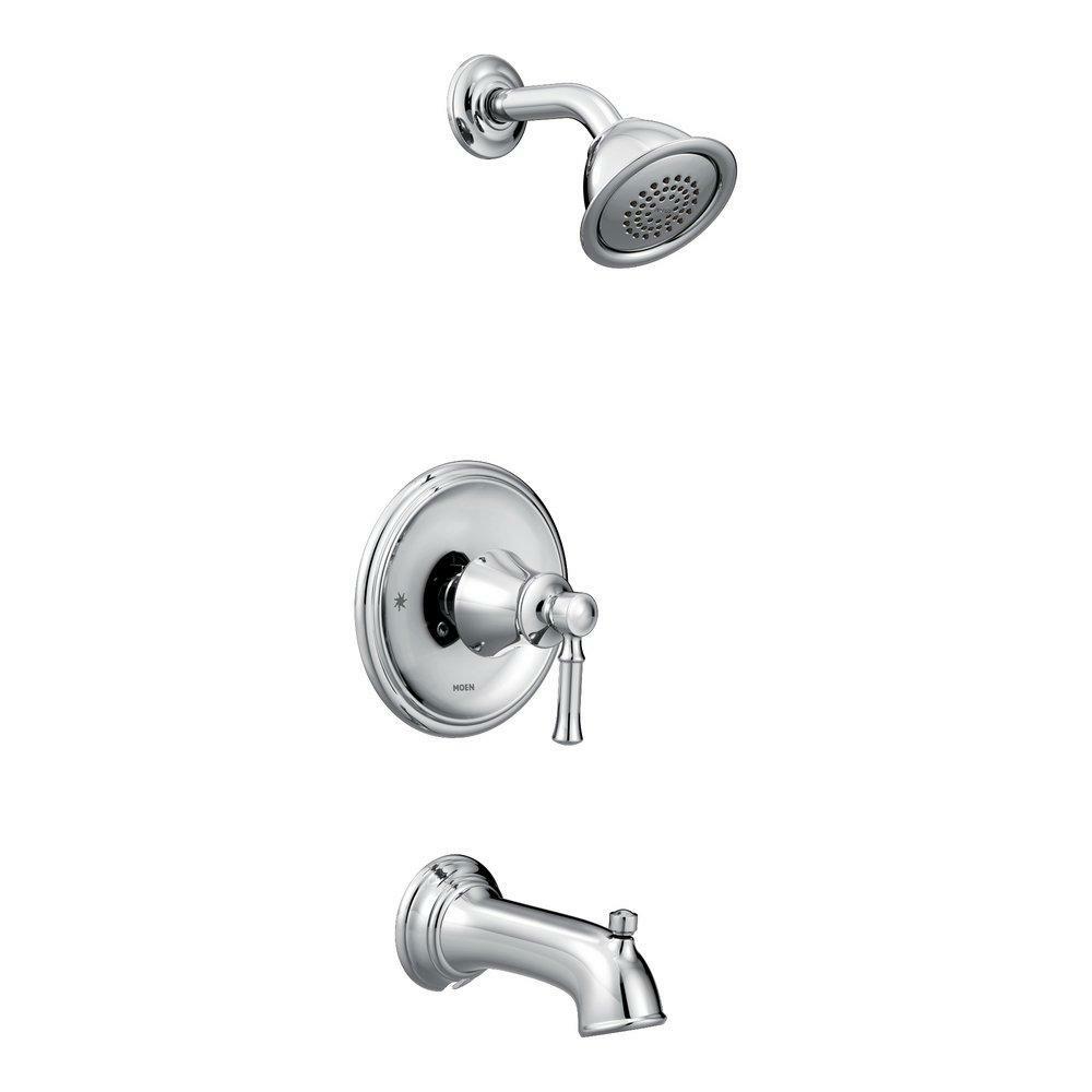 One Handle Single Function Bathtub & Shower Faucet In Polished Chrome (Trim Only) Bathroom Faucets Polished Chrome