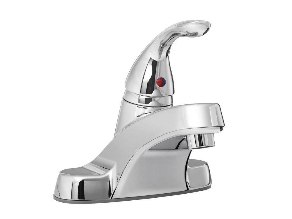 Single Handle Centerset Bathroom Sink Faucet Less Pop-Up Drain Assembly In Polished Chrome Bathroom Faucets Chrome