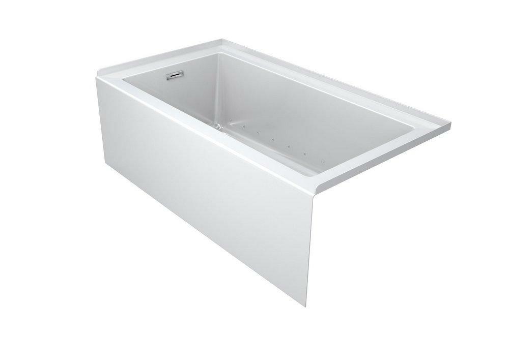 66 In. X 32 In. Air Bath Alcove Bathtub With Left Drain In White Alcove Bathtubs White