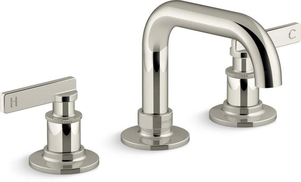 Two Handle Widespread Bathroom Sink Faucet In Vibrant® Polished Nickel Bathroom Faucets