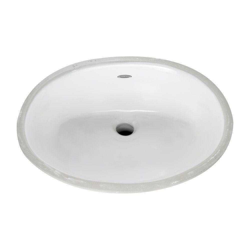 19-1/4 X 16-1/4 In. Oval Undermount Bathroom Sink In White Bathroom Sinks White