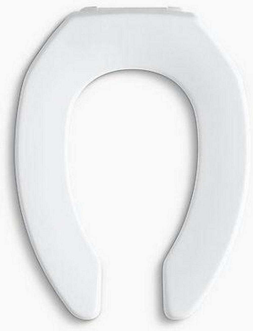 Elongated Open Front Toilet Seat In White