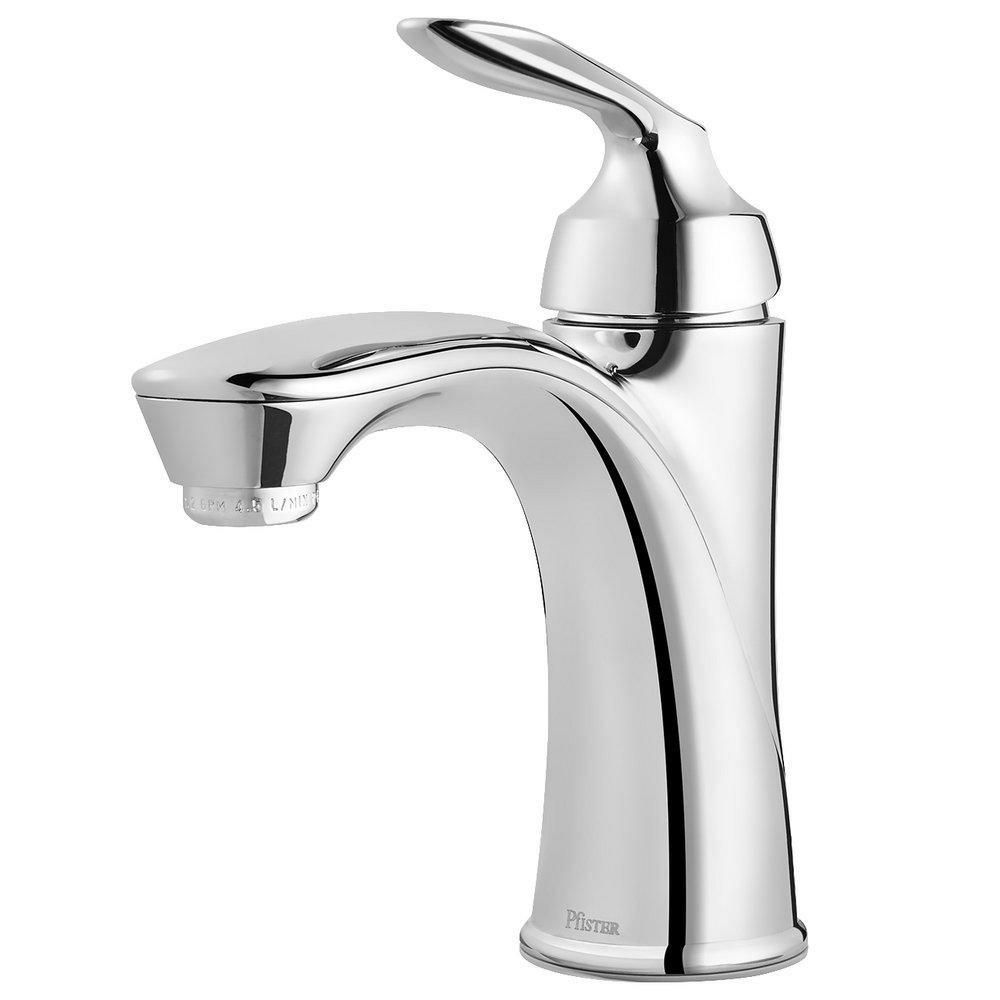 Single Handle Monoblock Bathroom Sink Faucet In Polished Chrome Bathroom Faucets Polished Chrome