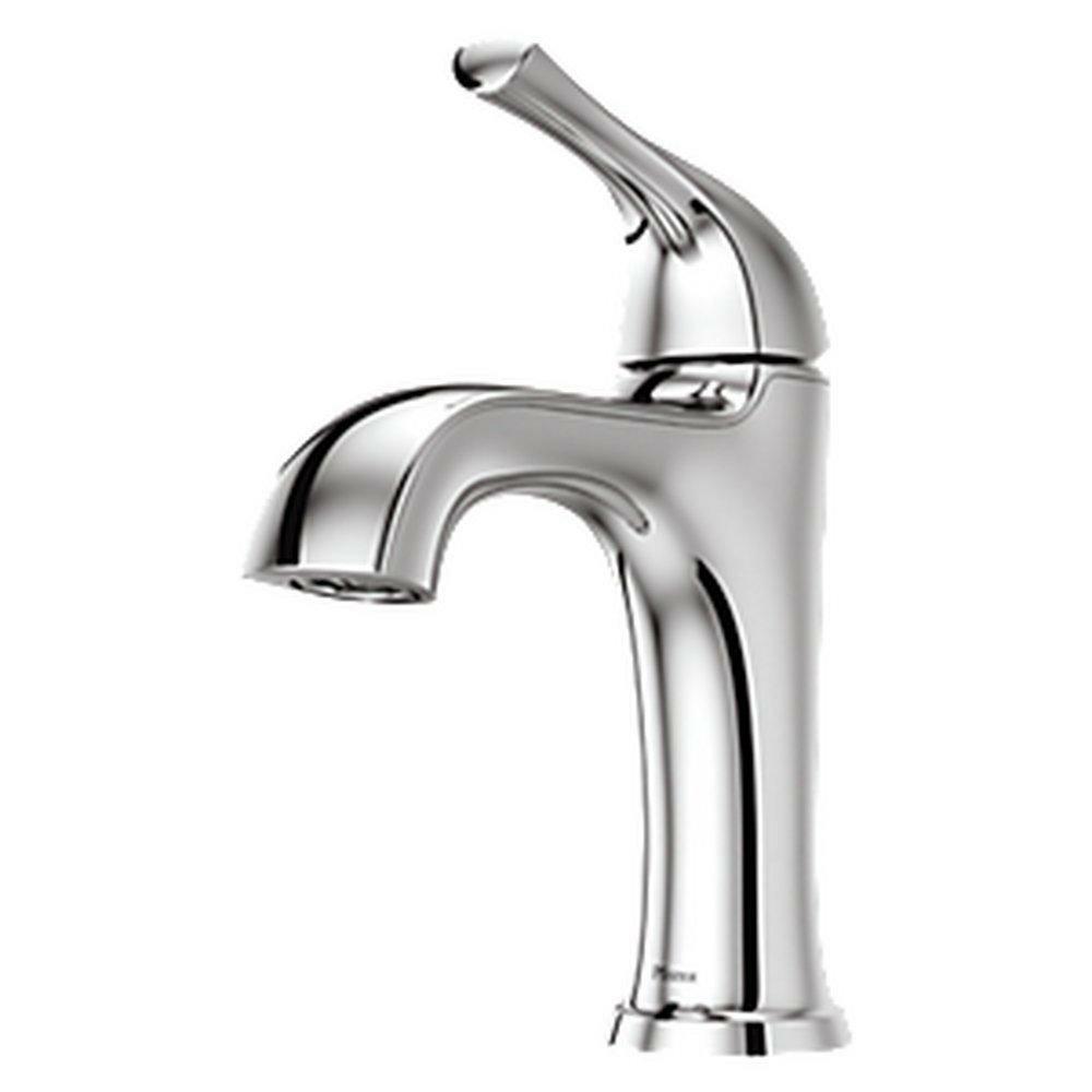 Single Handle Monoblock Bathroom Sink Faucet In Polished Chrome Bathroom Faucets Polished Chrome