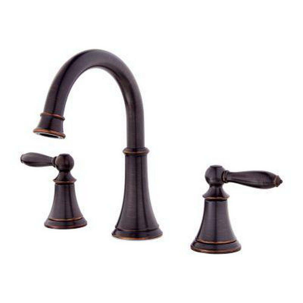 Two Handle Widespread Bathroom Sink Faucet In Tuscan Bronze Bathroom Faucets Tuscan Bronze