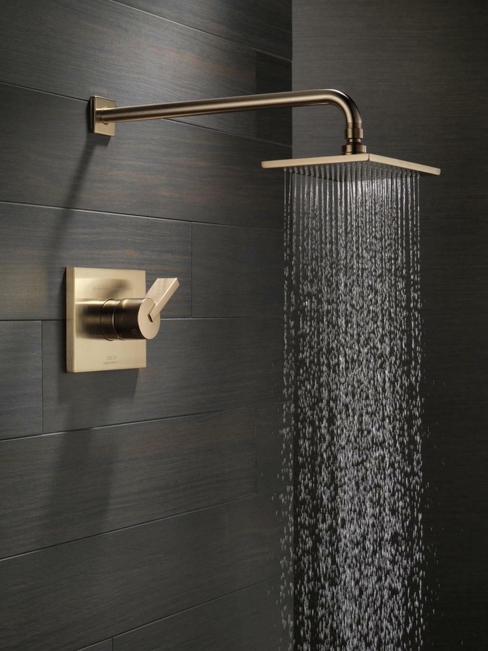 One Handle Single Function Shower Faucet In Brilliance® Champagne Bronze (Trim Only) Bathroom Faucets Brilliance Champagne Bronze